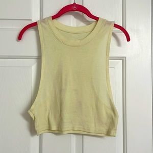 Yellow ALO Yoga Crop Tank